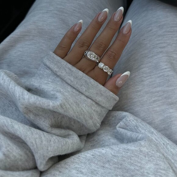 Drae Collection 2 Rings Size 8 - Solitaire Cigar Band and Sienna Ring NWT - Picture 2 of 3